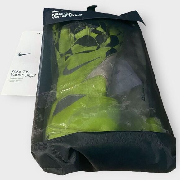 Nike Vapor Grip3 Goalkeeper Gloves Volt Black Soccer Goalie HQ0304-702 size 10 - Picture 2 of 7